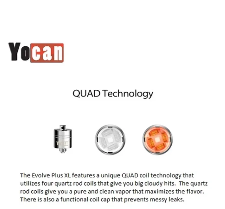 5 шт. YOCAN испаритель сменные катушки для YOCAN Evolve Plus XL атомайзер Quad Quatz стержень катушки электронная сигарета атомайзер сердечники