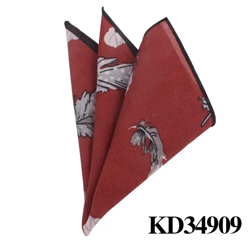 KD34909 Модный принт Карманный квадратный для мужчин женщин Цветочный полотенце для сундуков Hanky носовые платки для джентльменов мужские костюмы модный мужской Карманный платок полотенце - Цвет: KD34909