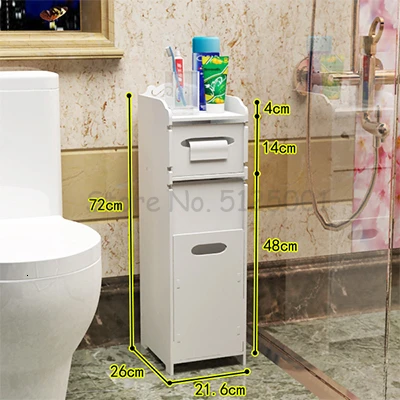 Creative Toilet Closestool Rack Bathroom Toilet Waterproof Landing Side Cabinet Receptacle Rack Punch-free Storage Cabinet - Цвет: Серый