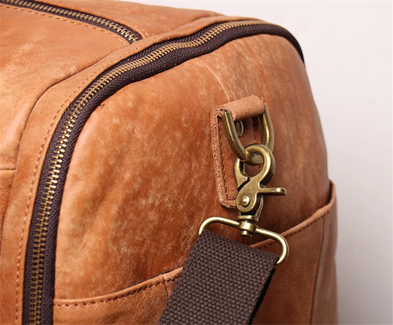 Waliicorners Highend Large Vintage Genuine Leather Business Men Travel Bags Shoulder Messenger Duffle Bag 49 13007847896_1180834914