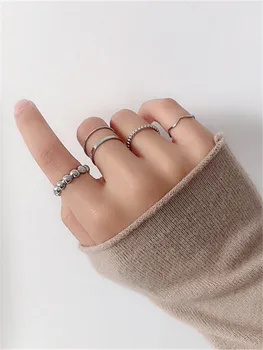

Hip-hop fashion metal ring 2020 gold, geometric zircon ring female punk jewelry ring women Accessories