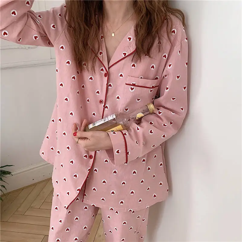 

Women Autumn Winter Long Pajamas Simple StyleSleeve Lace Cardigan 2020 Ladies Home Clothes Loose Casual