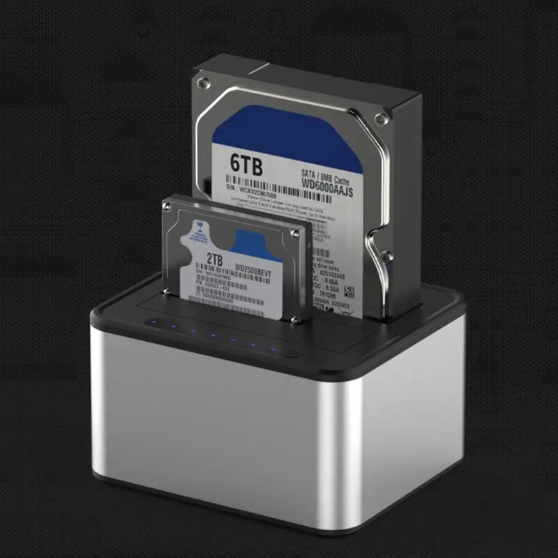 USB 3,0 на SATA внешний жесткий диск Док-станция для 2,5/3,5 Поддержка 2x6 ТБ D08B