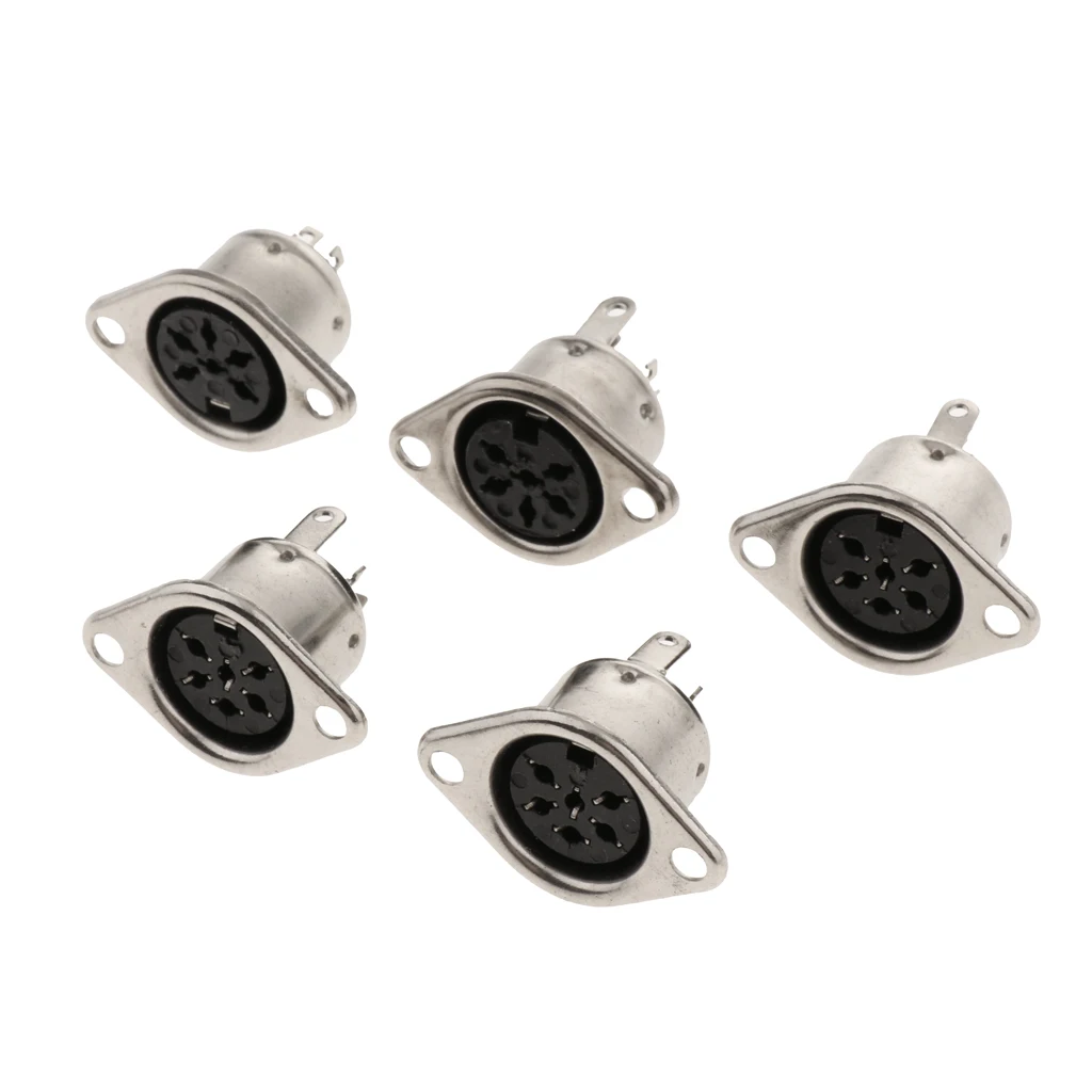 DIN 3 4 5 6 7 8 Pin Female Plug & Plastic Handle Socket DIN Audio Wire Connector DIN Jack for Keyboard/Mouse DIY