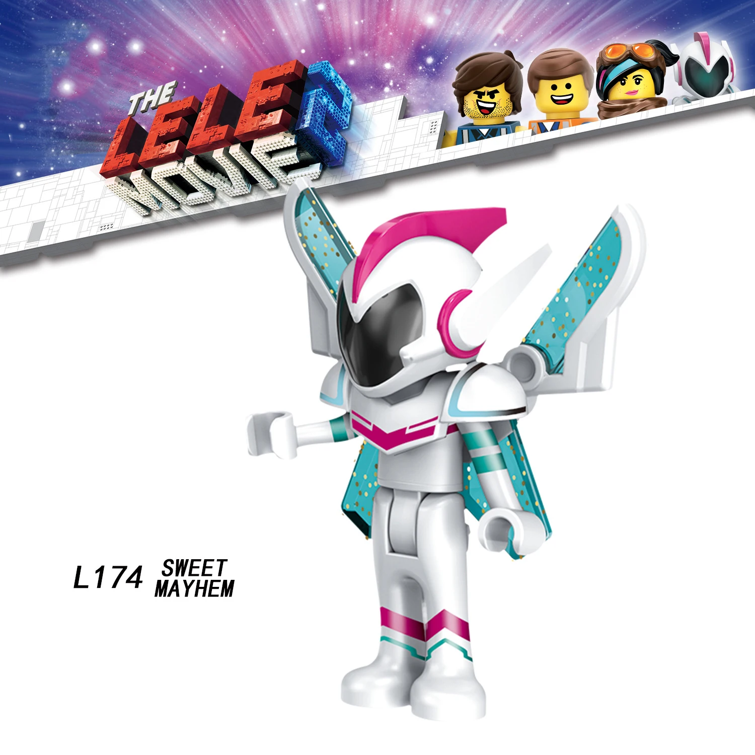 Золотой В розницу из фильмов 2 фигурки Emmet Lucy Rex Melody Kitty Zebe игрушка Бэтмен история строительные блоки Набор фигурок детские игрушки подарки - Цвет: Золотой