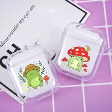 

Funny Animal Frog Pattern Soft TPU Silcone Transparent Cover Case AirPods 1 2 Gen Wireless Bluetooth Earphone for Air Pods Cases