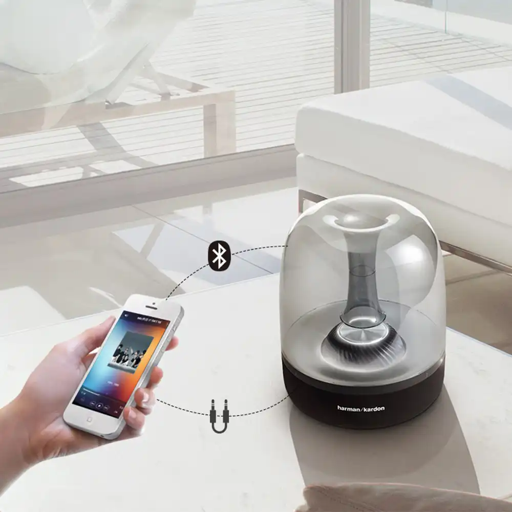 harman kardon aura studio 2 wireless speaker with ambient lighting