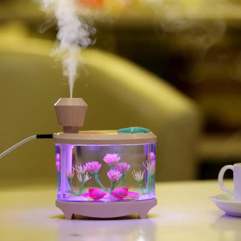 HobbyLane, детский увлажнитель для сна, мини, в форме рыбки, настольный, USB, увлажнитель воздуха, светодиодный, ночной Светильник