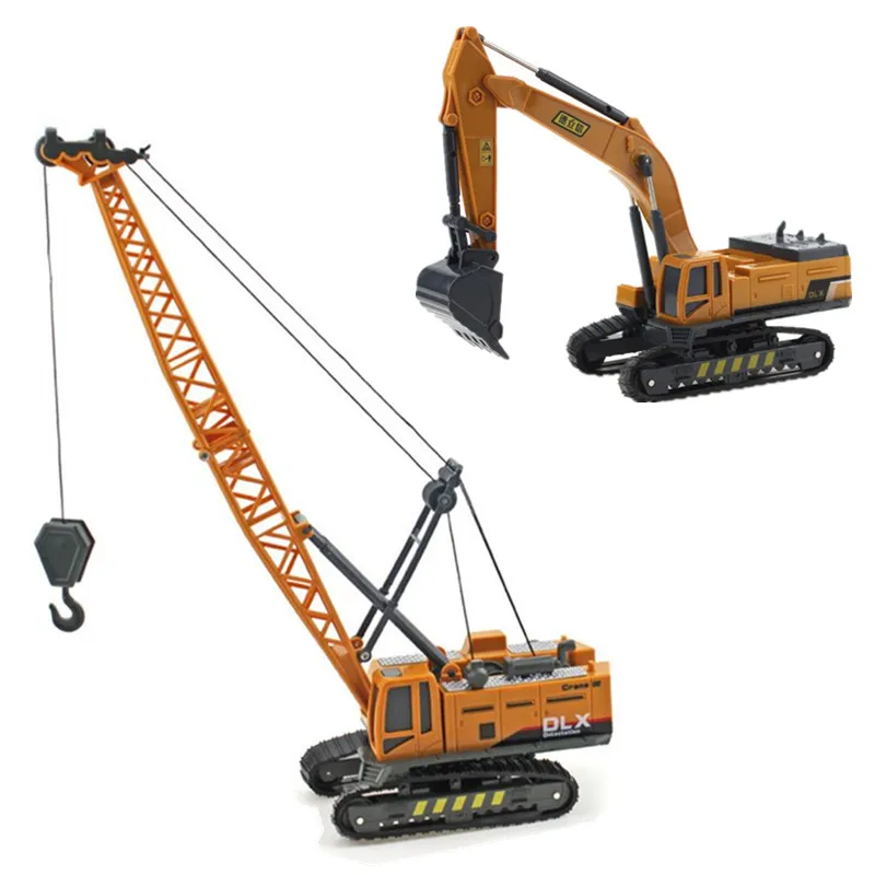 Игрушечный кран строительный автомобиль 1:50 литые инженерные игрушки грузовик