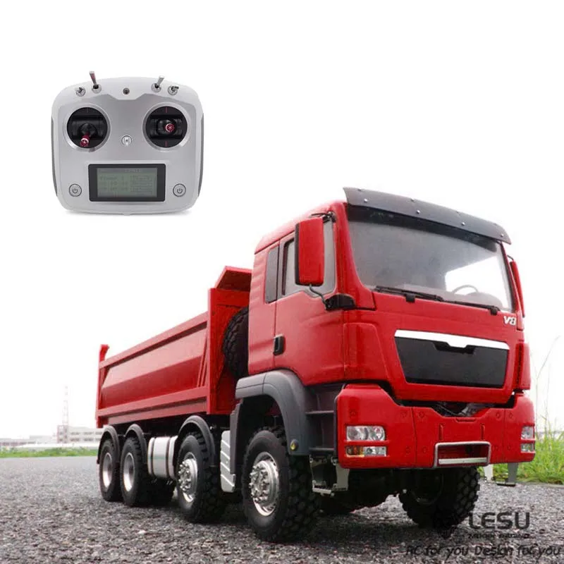 LESU RC MAN 8*8 гидравлический самосвал окрашенная модель с сервоприводом