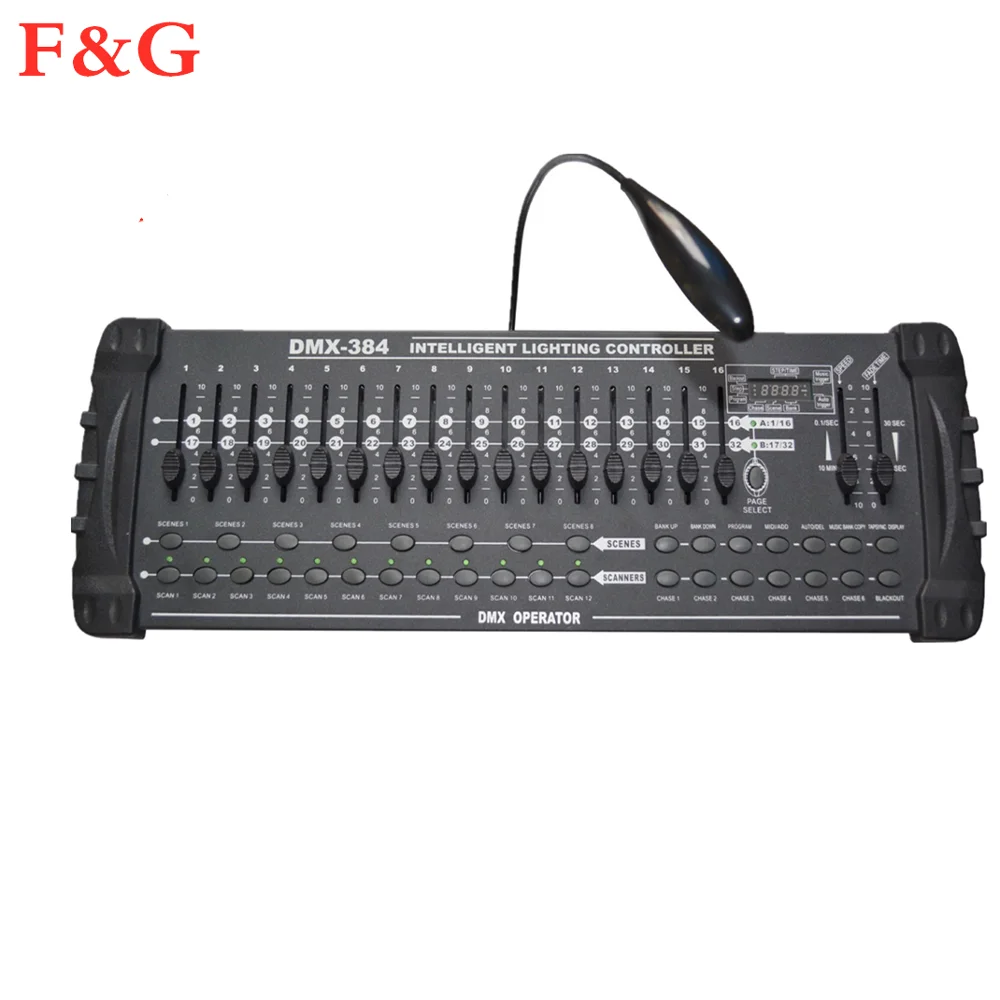 384 canales DMX контроллер DMX consola DJ Disco equipo DMX consolas de Iluminacion profesional luces de escenio
