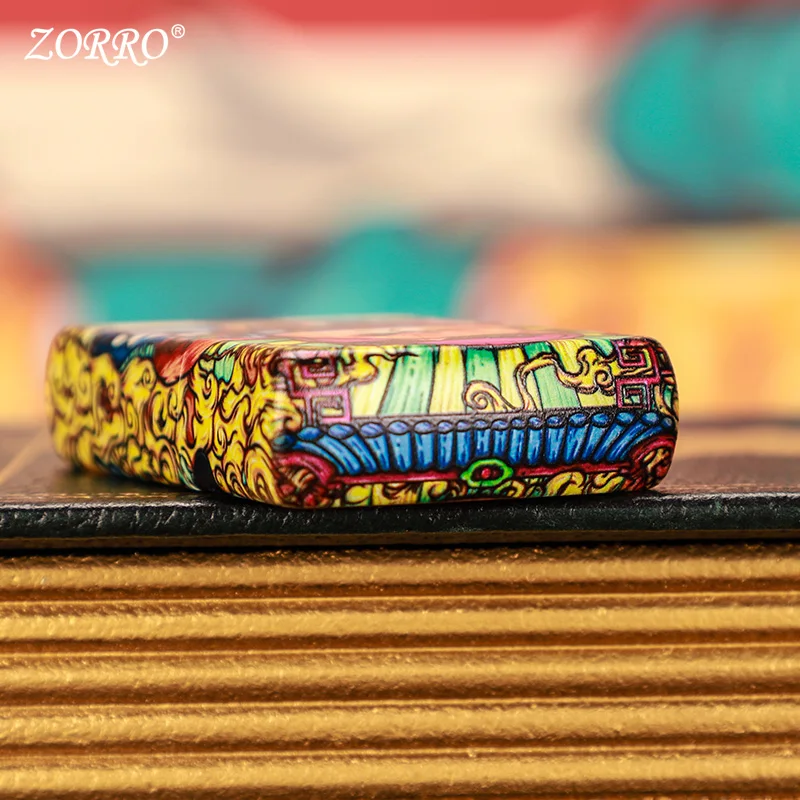 Guochao Zoro Lighter Creative Paint Uncle Cao's Retro Grinding Wheel Individual Wind-proof Kerosene Lighter Sends Boyfriend