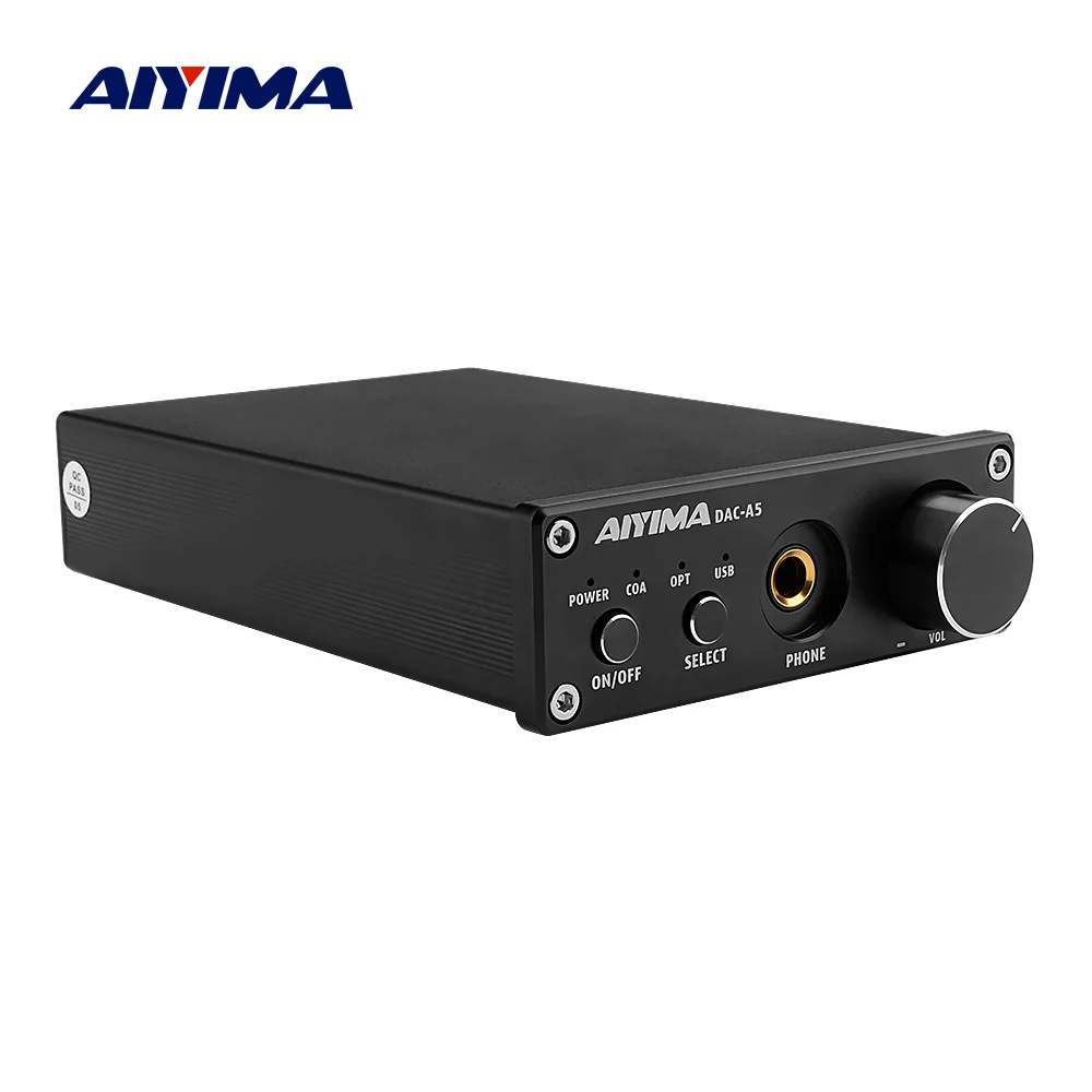 Cheap  AIYIMA Portable Headphone Amplifier TPA6120A2 USB Coaxial Optical DAC HiFi Audio Decoder Digital Am