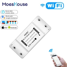 DIY WiFi Smart Light Switch Universal Breaker Timer Smart Life APP Wireless Remote Control Works with Alexa Google Home