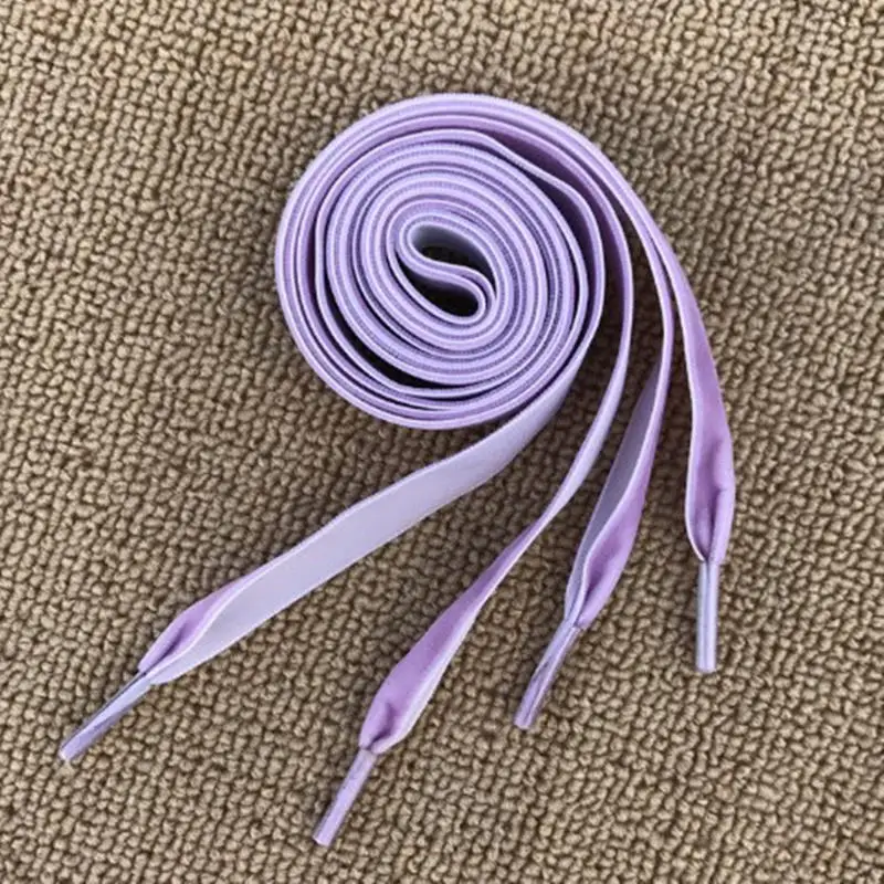 purple Модные эластичные женские ботинки из полиэстера в винтажном стиле; 120 см; мягкие спортивные ботинки с лентами; мотки веревки - Цвет: purple