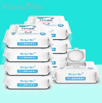 

80Pcs Disinfection Alcohol Paper Towel Antiviral Sterilize Disposable Paper Towel Clean and Disinfect Without Odor For Home Life