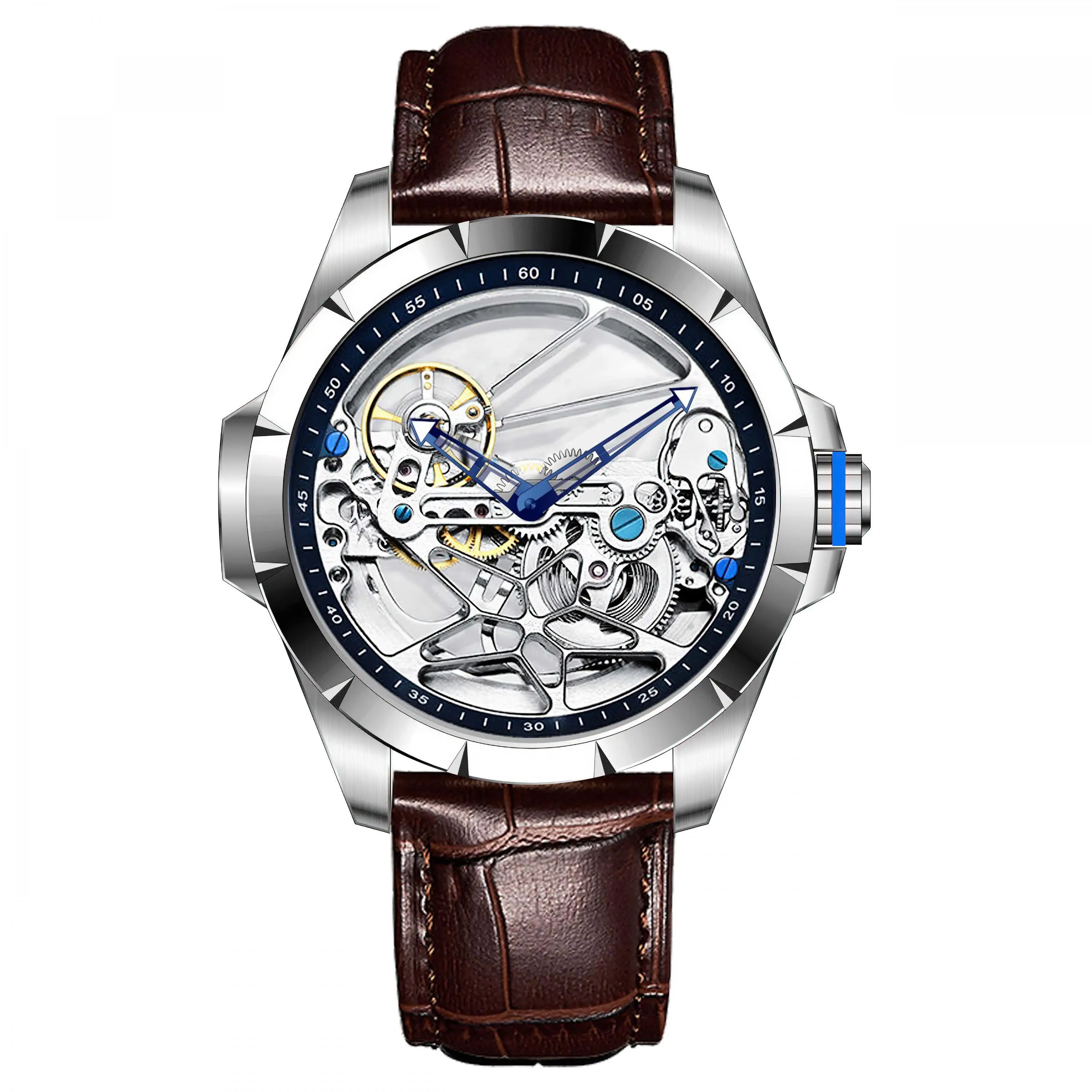 Genuine Tourbillon Watches Men Mechanical Watch Fully Automatic luxury Brands Luminous waterproof fashion MAN WATCH Reloj Hombre 