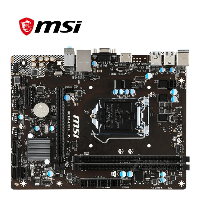 Для материнской платы MSI H81M-P33 PLUS LGA 1150 DDR3 для Intel H81 H81M десктопная материнская плата