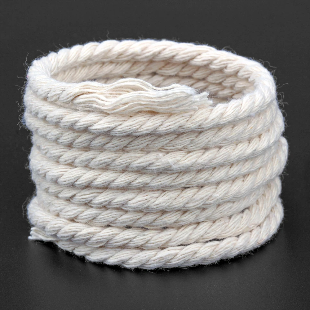 10M Cotton Rope 4mm Thickness Tapestry Woven Rope Braided Wire Binding Strapping DIY Craft Handmade Decoration Cords
