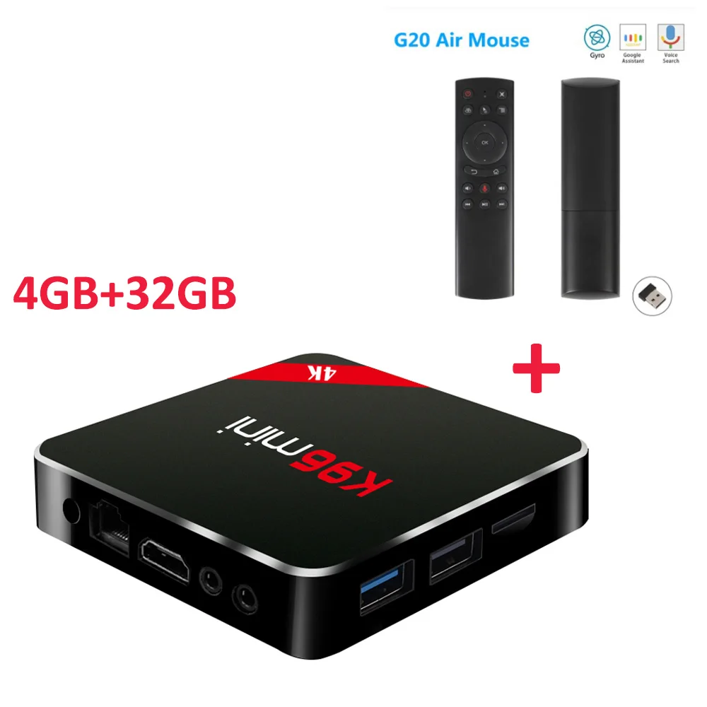 K96 Мини Android Tv Box RK3318 4G32G 2,4G/5G WIFI100M SetTopBox HD Netflix Youtube 4kMediaPlayer VS H96/AM6/X96/H96/TX3 Tv Box - Цвет: 4GB 32GB add G20