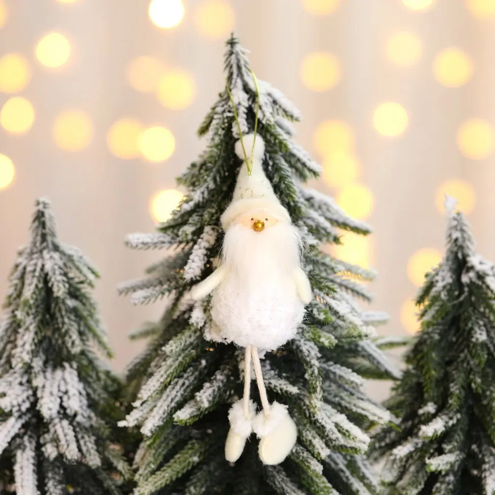 Hanging Angel Round Doll Ornament Snowwhite Angel Christmas Tree Boutique Creative Fabric Decoration Pendant