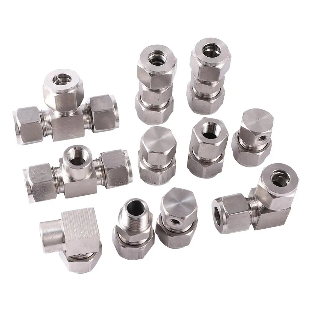

Stainless Steel Non Slip Lock Fitting 1/8" Female Thread Quick Connect To 3/8'' Pipe Garden Misting System Hose Pipe Splitter