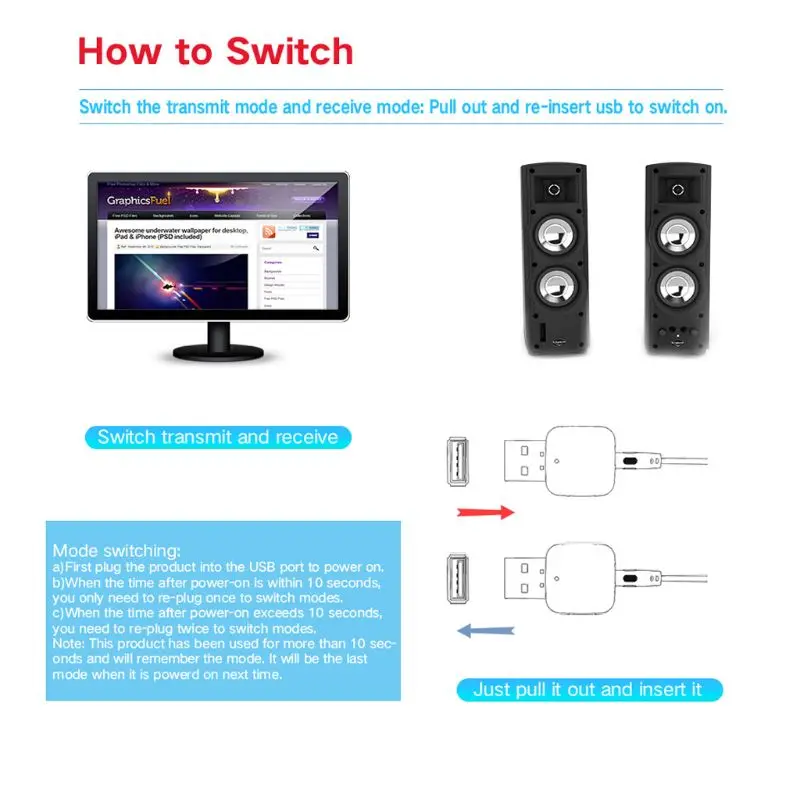USB Bluetooth приемник передатчики 5,0 беспроводной аудио музыка стерео адаптер ключ для ТВ ПК Bluetooth динамик наушники автомобиля AUX