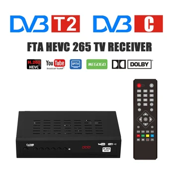 

DVB T2 HEVC 265 Digital TV Receiver FTA DVB-C TV Tuner Receptor DVB T2 Terresrial Full HD H.265 DVBT2 Set Top Box Youtube IPTV