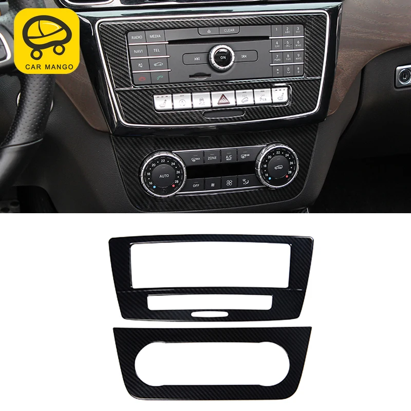  CarManGo For Mercedes Benz GLE ML GL GLS Auto Car Central CD Panel Frame Center Console Trim Sticke