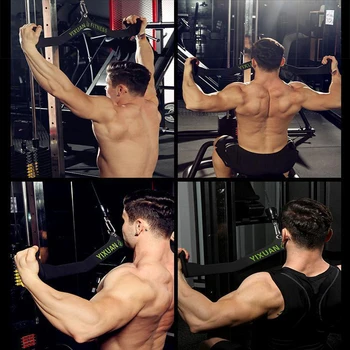 Home Gym Fitness Grips Lat Pull Down Grips Cable Handle V Bar T Bar Rowing Biceps Tricep Training Accessories 6