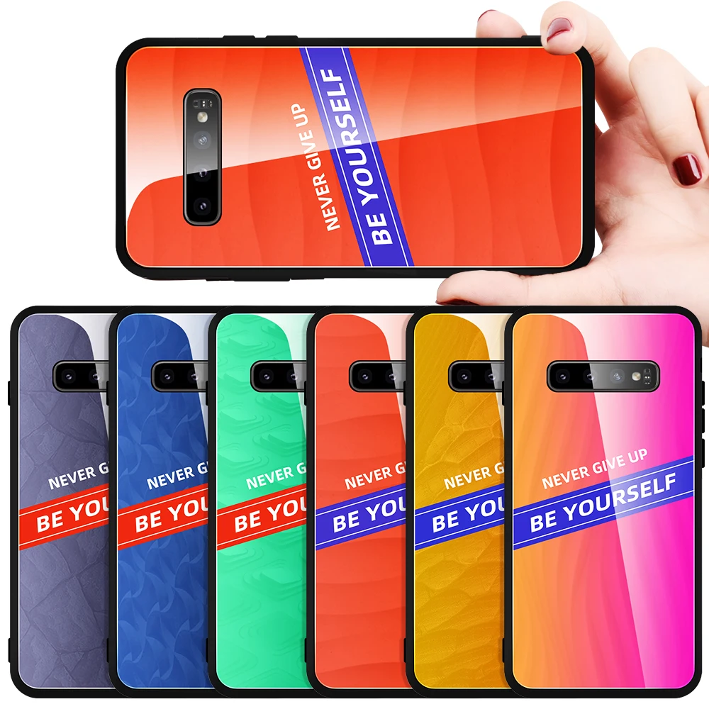 Fashion Case for Samsung Galaxy S10 5G Plus Lite Silicone Coque S9 S8 Glass Cover |