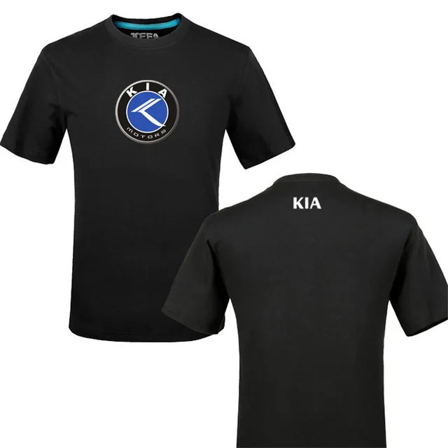 Креативный дизайн, логотип kia, футболка, однотонная хлопковая футболка, мужские Новые поступления стильных мужских футболок с короткими рукавами, n t