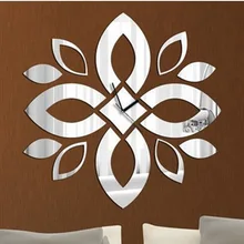 Новые стильные зеркальные часы модные и индивидуальные настенные часы стерео настенные декоративные наклейки