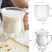 FAROOT Горячая 150/250 мл Двойная Стенка Прозрачная стеклянная кружка чашка Изолированная домашняя офисная чайная чашка кофе молоко стекло