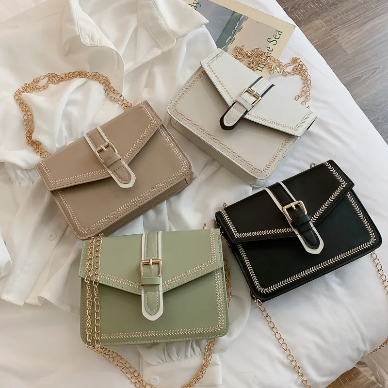 

INS Simple Chain Square Sling Bag Summer Versatile Bag WOMEN'S Bag New Style 2019 Network hong yang Gas Casual Shoulder Bag