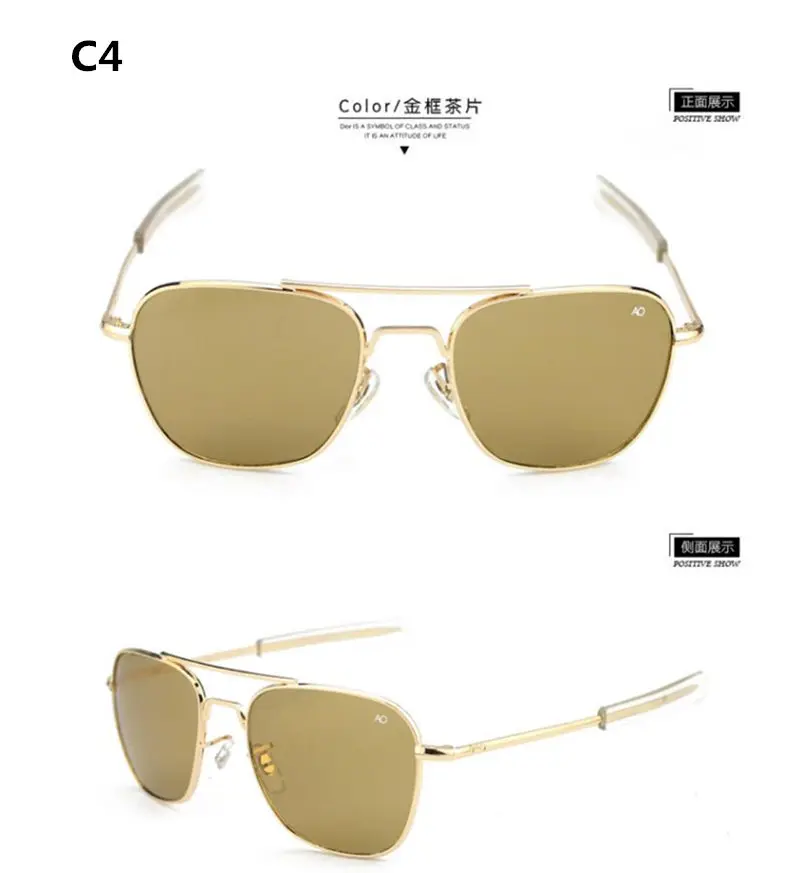 Американские армейские военные Оптические солнцезащитные очки ao 8054, мужские, авиаторные очки для вождения, прямоугольные, moda ocluos de sol masculina