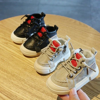 

Claladoudou 12-14cm Brand Baby Boys Casual Fashion Boots For Autumn Early winter Leopard Rome Toddler Girls Ankle Boots For 0-2Y