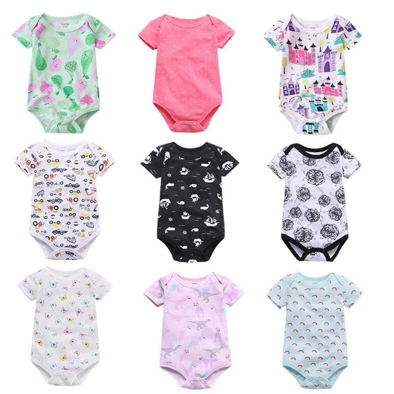 Baby rompers Cotton Infant Body Short Sleeve Clothing baby Jumpsuit Cartoon Printed Baby Boy Girl clothes