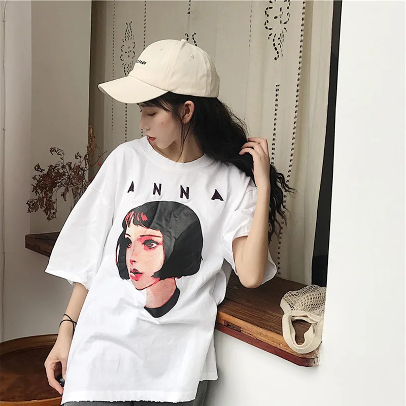 Xian 875 bai Корейские женские рубашки с буквенным принтом в полоску Kawaii, топы с круглым вырезом, универсальные футболки для студентов, осенняя свободная одежда Harajuku, Повседневная футболка - Цвет: Xian 875 bai