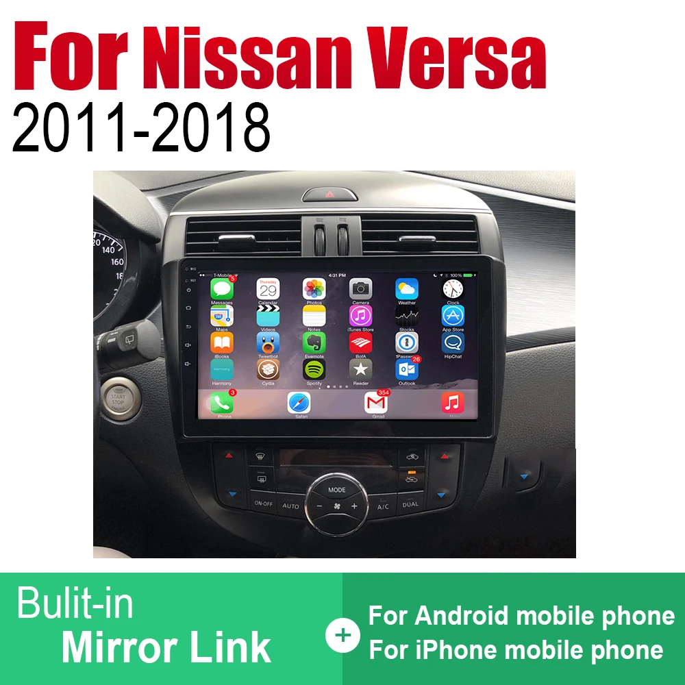 Best ZaiXi Android Car Radio Stereo GPS Navigation For Nissan Versa 2011~2018 Bluetooth wifi 2din Car Radio Stereo Multimedia Player 4