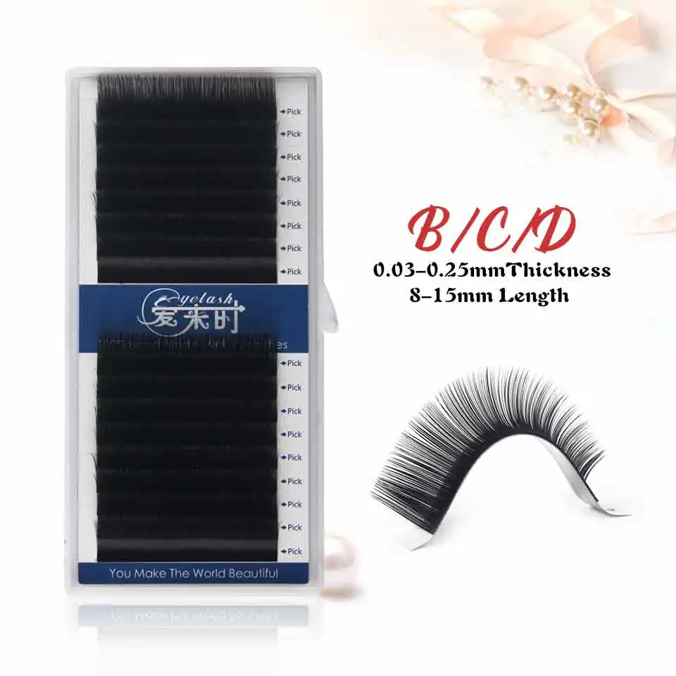 

New 3D Eyelashes Extensions 16Rows/Box Individual lashes High Quality Silk Volume Favorable False Cilios for Salon Makeup Tools