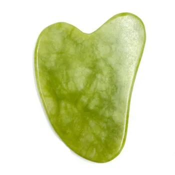 Green Natural Jade Guasha Scrapping Plate Gua Sha Massager Face Meridian Scrapping Plate Piece Massage