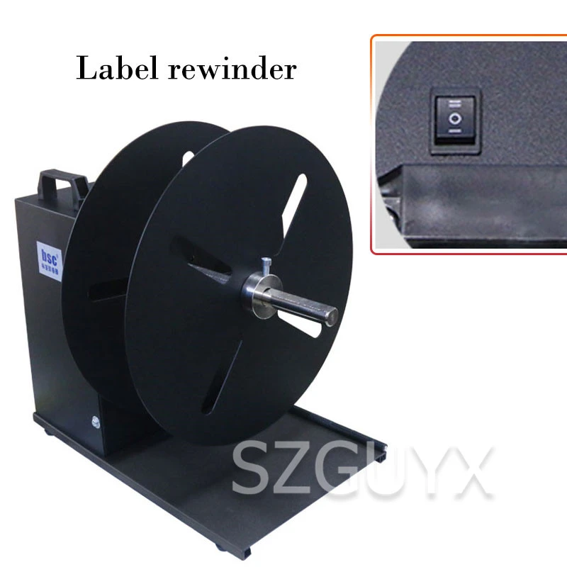 barcode label rewinder