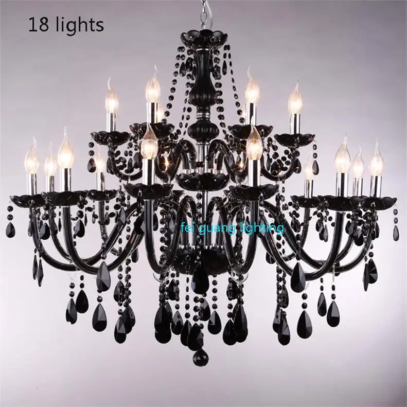 Black Crystal Chandelier Candle Chandelier Glass Chandelier Living Room Restaurant Hotel Chandelierglass Crystals For Chandelier