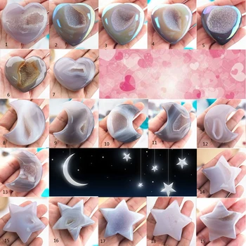 

6Pcs Cluster Crystal Resin Molds Kit Natural Druzy Heart Geode Stone Mould Tools F3MF