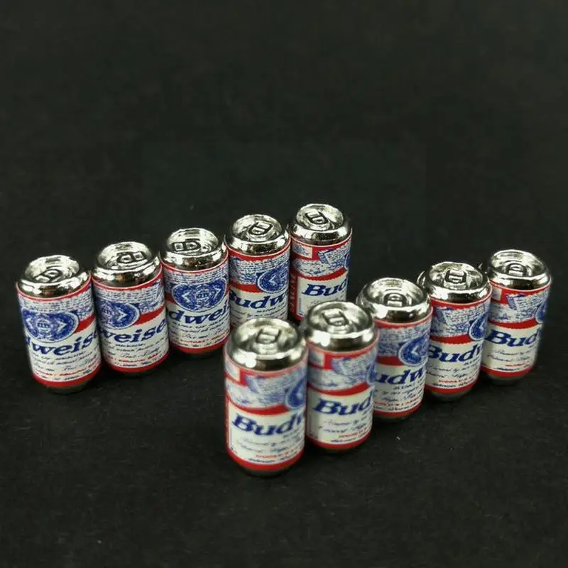 1:12 Scale Accessories Miniature Beer Bottle Can Model 10pcs/set Toy And Decor Beer Scene Food Mod Y9t3 6