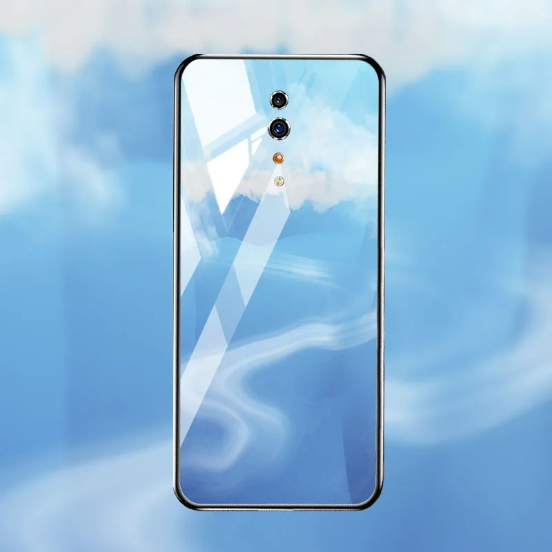 Роскошный чехол из закаленного стекла для телефона для OPPO reno z 2Z чехол s силиконовый чехол на заднюю панель для OPPO Reno Z 2 Чехлы бампер Капа - Цвет: M079