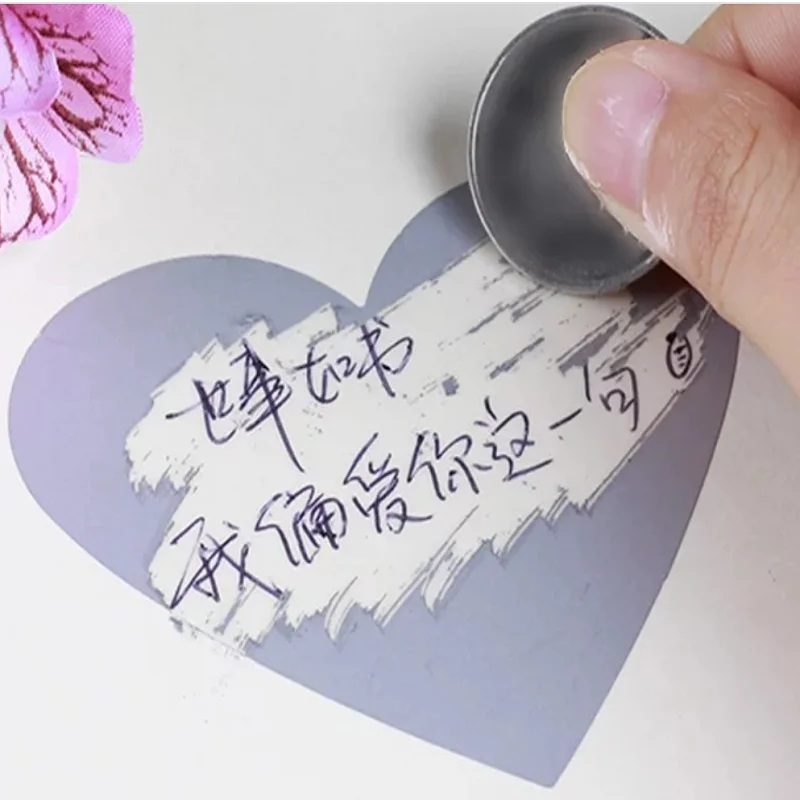 

50pcs/lot Cute Heart Dialog design Scratch coating Sticker Kawaii Planner Scrapbooking office decor stationery