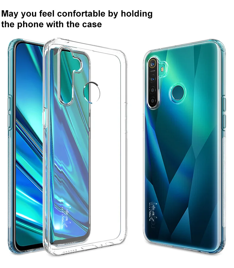 Чехол Realme5 Pro Crystal для OPPO Realme 5 Pro Чехол IMAK Airbag прозрачная задняя крышка чехол Realme Q 360 Защитный чехол Realme Q