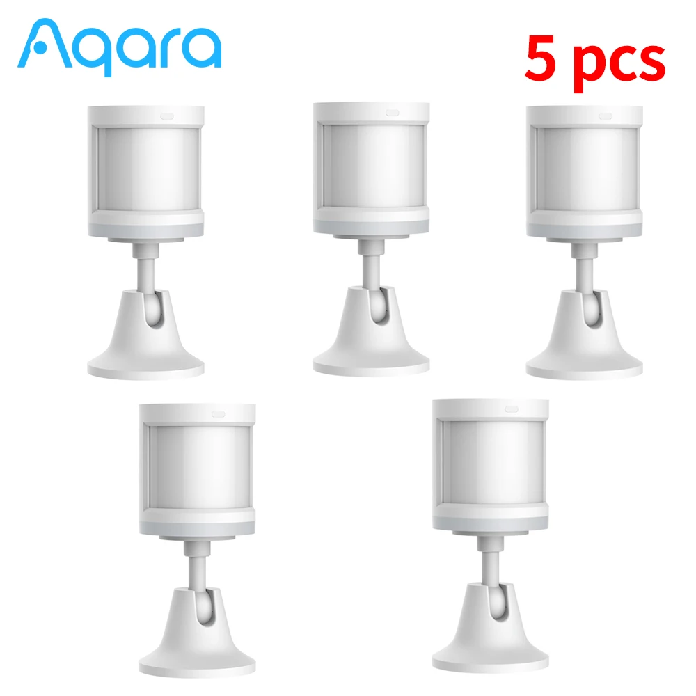 1-5 uds Aqara Sensor inteligente Sensor de cuerpo humano ZigBee movimiento seguridad inalámbrica inteligente Sensor de trabajo en casa para Homekit/Mi casa